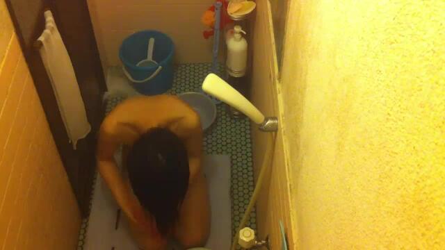 Intimate abode washroom,housewife(saori sugimoto) spycam 2